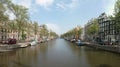 Beautiful Kloveniersburgwal at Amsterdam Royalty Free Stock Photo