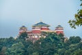 The beautiful Kopan Monastery architecture building is also known for its Khachoe Ghakyil Ling Nunnery. Kathmandu, Nepal.