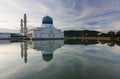 Beautiful Kota Kinabalu city mosque at sunrise