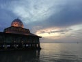 Beautiful Kuala Perlis Malaysia floating mosque with good scenery