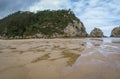 Beautiful La Franca beach in Cantabria, Spain