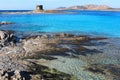Beautiful La Pelosa beach in Stintino, Sardinia, Italy Royalty Free Stock Photo