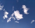 Beautiful lacy clouds against blue sky.