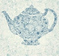 Beautiful lacy teapot Royalty Free Stock Photo