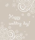 Beautiful lacy wedding greeting