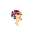 Beautiful lady with abstract hairstyle Royalty Free Stock Photo