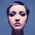 Beautiful lady with short hair Royalty Free Stock Photo