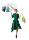 Beautiful lady with an umbrella Royalty Free Stock Photo