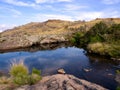 The Beautiful lagoon with clear water at Andringitra National Park campsite. Madagascar Royalty Free Stock Photo