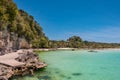 Beautiful lagoon and tropical beach of Boracay island , Philippines Royalty Free Stock Photo