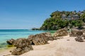 Beautiful lagoon and tropical beach of Boracay island , Philippines Royalty Free Stock Photo