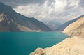 Beautiful Laguna Negra in canyon Maipo