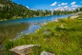 Beautiful lake of Arpy in Val Aoste in Italy