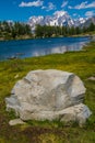 Beautiful lake of Arpy in Val Aoste in Italy