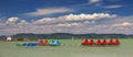 Lake Balaton in summer Hungary in panorama view Royalty Free Stock Photo