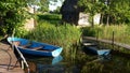 Beautiful lake boat. Rest Russia Royalty Free Stock Photo