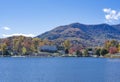 Beautiful lake in colorful Appalachian mountains. Royalty Free Stock Photo