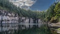 A beautiful lake in the crater of an extinct volcano.