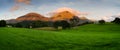 Sunset in the Lake District panorama Royalty Free Stock Photo