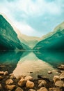 a beautiful lake among high mountains Royalty Free Stock Photo