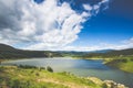 Beautiful lake with hills in the background, located in northern Georgia