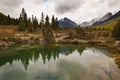 Beautiful lake in Jonston canyon Royalty Free Stock Photo