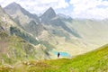 Beautiful lake at Kashmir Great lakes trek in hill station of Sonamarg, Jammu and Kashmir. Royalty Free Stock Photo