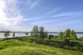 Beautiful lake Kirkilu in Lithuania near the Birzai castle