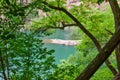 Beautiful Lake Ledinci serbian: Ledinacko jezero near Fruska Gora in Serbia, once there was a stone pit. Beautiful vibrant green