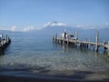 View of Atitlan Lake in Panajachel Solola, Guatemala1 Royalty Free Stock Photo