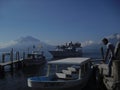 View of Atitlan Lake in Panajachel Solola, Guatemala1 Royalty Free Stock Photo