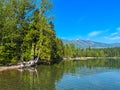 Beautiful Lake McDonald in Glacier National Park by West Glacier in Montana Royalty Free Stock Photo