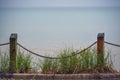 Lake Michigan Behind Roped Fencing