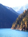 Beautiful Lake and Mountain Jiuzhaigou. Nature Reserved. National Park. .Chengdu , Sichuan, China. Royalty Free Stock Photo