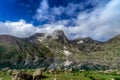 Beautiful lake reflex mountain peak view Kashmir state, India