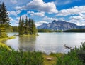 Beautiful Lake with Mountains Background Royalty Free Stock Photo