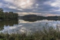 Beautiful lake reflection in forest Slovakia Europe Royalty Free Stock Photo