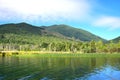 Beautiful lake Rotoroa in the Nelson Lakes National Park, New Zealand, South Island Royalty Free Stock Photo