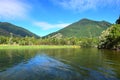 Beautiful lake Rotoroa in the Nelson Lakes National Park, New Zealand, South Island Royalty Free Stock Photo