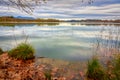 Beautiful lake in a Spanish village Banyoles in Catalonia Royalty Free Stock Photo