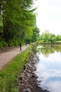 Beautiful lake during the spring season, Flers, Normandy, France