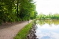 Beautiful lake during the spring season, Flers, Normandy, France