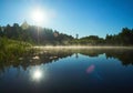 Beautiful lake on a summer day Royalty Free Stock Photo