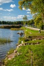 Beautiful lake in summer day