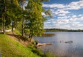 Beautiful lake in summer day