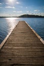 Beautiful lake in summer day