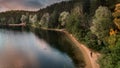 Beautiful lake in summer evening, National park Mari El, Russia