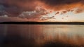 Beautiful lake in summer evening, National park Mari El, Russia