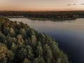 Beautiful lake in summer evening, National park Mari El, Russia