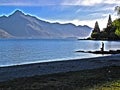 The beautiful lake in Quenstown in New Zealand